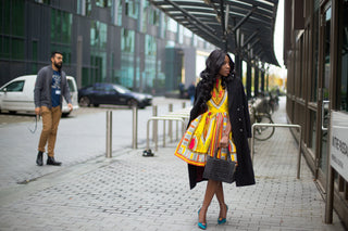 African print of the day with Christelle - Brightness in grey London