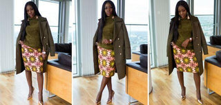 African print of the day with Christelle: I guess pencil skirts are not just for curvy girls.