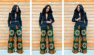 African print of the day with Christelle- My African wide leg pant obsession.