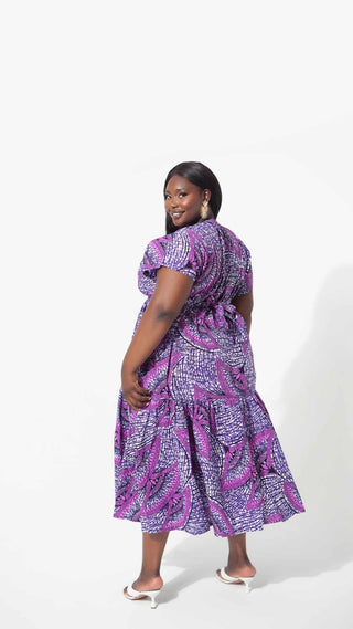 African Print Rania Mid Maxi Dress