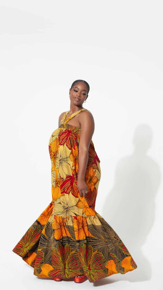 African Print Vivienne Maxi Dress