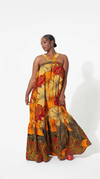 African Print Vivienne Maxi Dress
