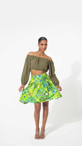 African Print Naia Skirt