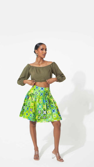 African Print Naia Skirt