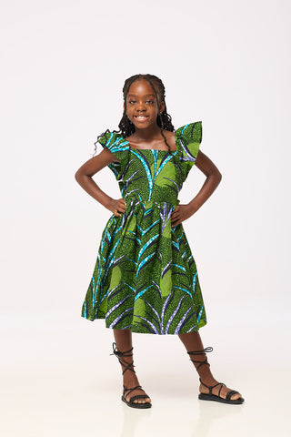African Print Leoni Girls Dress