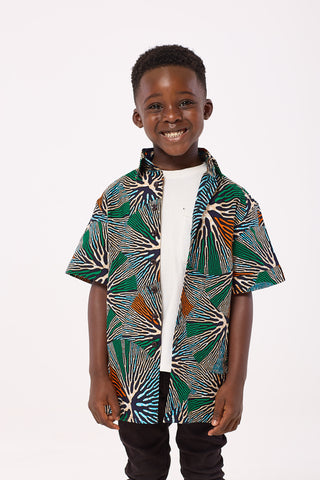 African Print Amari Boys Shirt