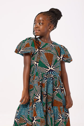 African Print Keia Girls Dress