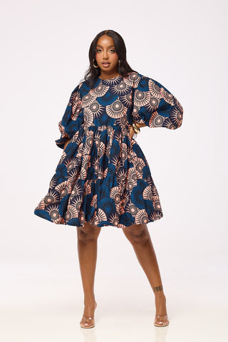 African Print Fola Mini Dress