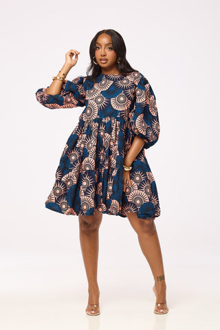 African Print Fola Mini Dress