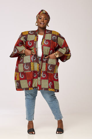 African Print Ester Kimono