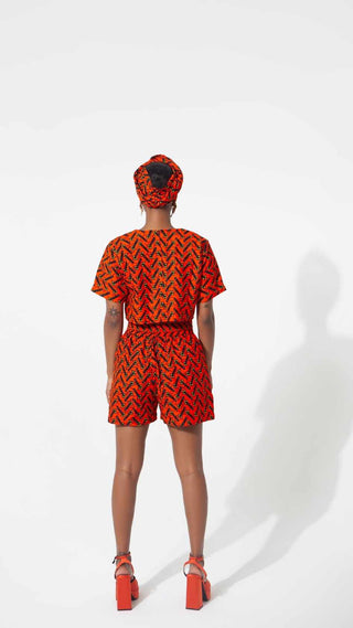 African Print Oto Shorts