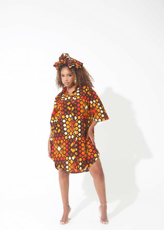 African Print Maggie Oversized Shirt