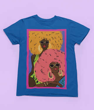 Women's Colourful Hair T-Shirt