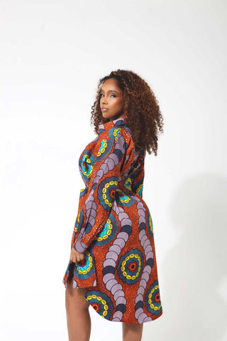 African Print Tayo Midi Dress