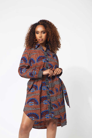 African Print Tanja Midi Dress