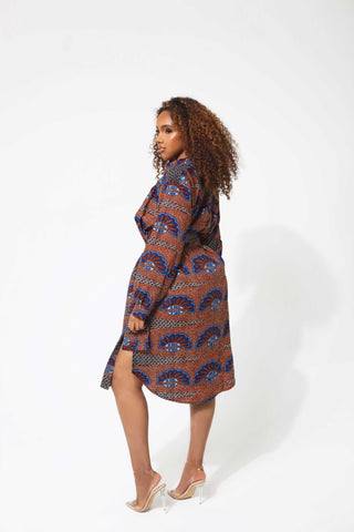 African Print Tanja Midi Dress