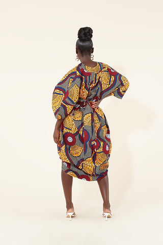 Grass-Fields Maxi Dresses African Print Lisha Kaftan