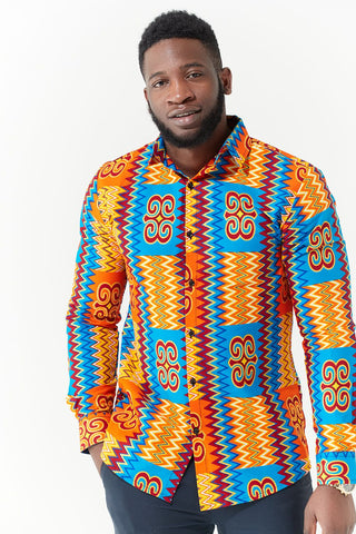 Grass-fields SHIRTS African Print Stefan Shirt
