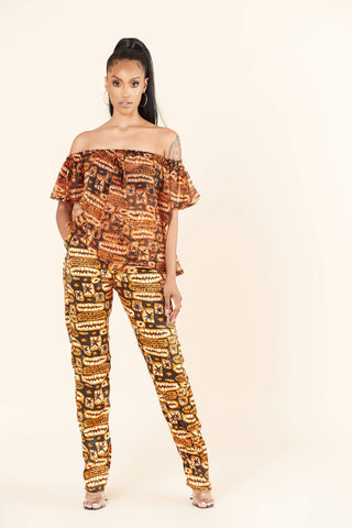 Grass-Fields Trousers African Print Vada Pants