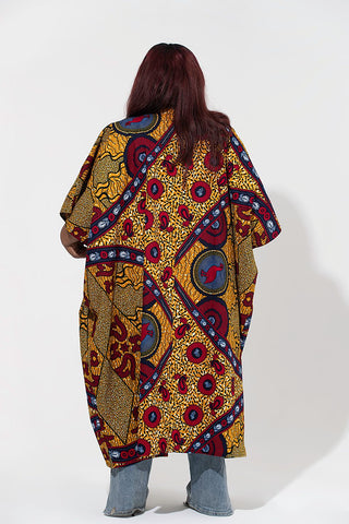 African Print Munesu Maxi Kimono